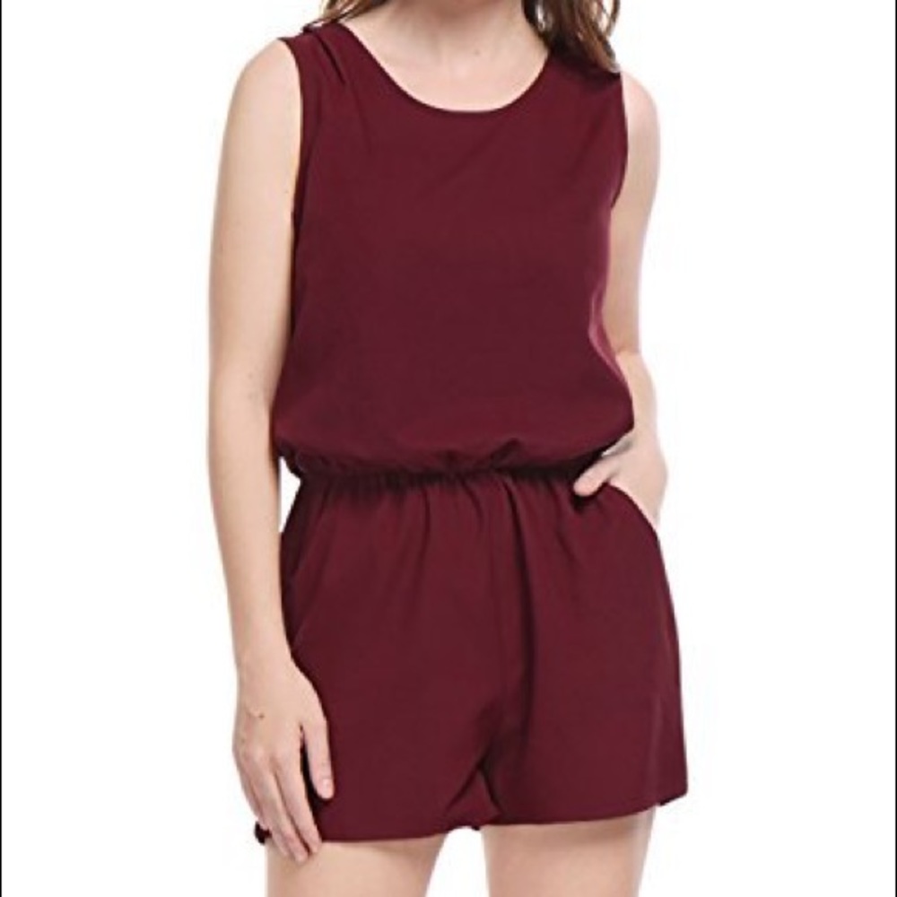 Wine Colored Romper
